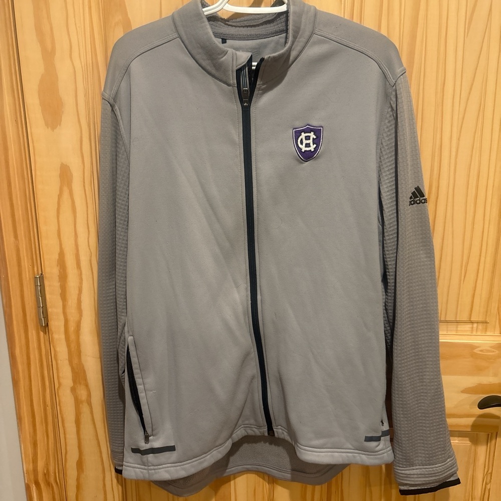 Adidas Holy Cross Gray Men's Jacket with Logo